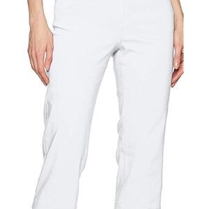 NYDJ “Dayla” Lift Tuck Technology Wide Cuff Casual Cream Capri. Size 16